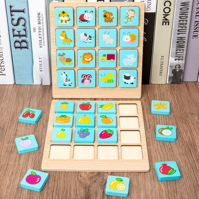 Puzzlespiel-Brettspiel des Montessori ODM-Kinder hölzernes