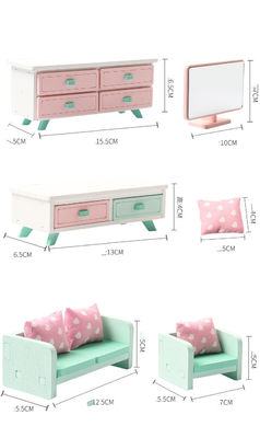 Mini Montessori Wooden Girls Bedroom-Spielwaren ohne Grat