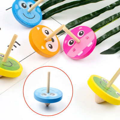 Kinderregenbogen-hölzerner Kreiselkompaß Toy Wheel For Stress Relieving