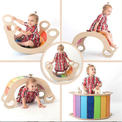 Soem-Baby Montessori-Regenbogen-hölzerner kletternder Rahmen