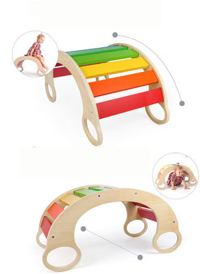Soem-Baby Montessori-Regenbogen-hölzerner kletternder Rahmen