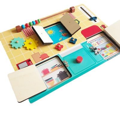 Kindererkennen-Entwicklung hölzernes Montessori-Tätigkeits-Brett