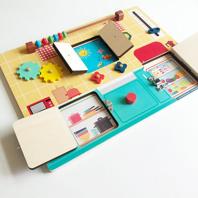 Kindererkennen-Entwicklung hölzernes Montessori-Tätigkeits-Brett