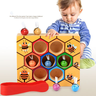 Handaugen-Koordinations-Spiel Montessori hölzernes für Kinderfrüherziehung