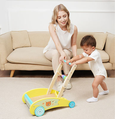 Doppelstöckiger hölzerner Toy Shopping Trolley der Kinder
