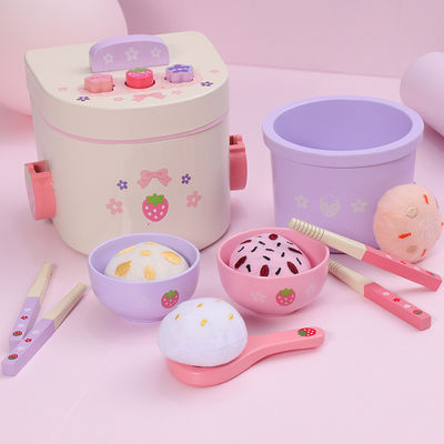Hölzerner Reis-Kocher Toy For Kids Early Education