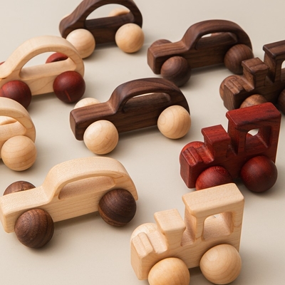 des Baby9/style Baustein Toy Maple Car Mahogany Classic-Auto-schwarze Walnuss-Geschenk Toy Beech Wood Car Educational Montess