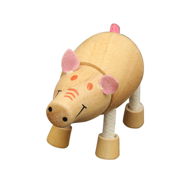 Hölzerne Simulations-kleines Tier blockiert Forest Farm Animal Dolls Early-Kindheits-Bausteine