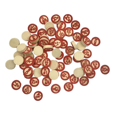Weinlese-hölzernes Schach-Bingo-Spiel mit 40 Bingo-Zahl-Karten DIY