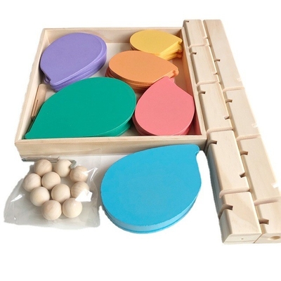 Montessori pädagogischer Toy Blocks Wooden Music Tree mit Marmorball-Laufbahn-Spiel-Baby-Kinderkinderintelligenz-Holz