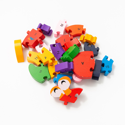 Hölzerne Baustein-Spielwaren für Kinderbaby-Früherziehungs-Schnecken-Digital-Schildkröten-kognitive Rechtschreibungskinder