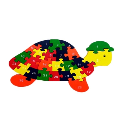 Hölzerne Baustein-Spielwaren für Kinderbaby-Früherziehungs-Schnecken-Digital-Schildkröten-kognitive Rechtschreibungskinder