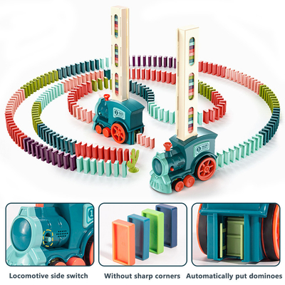 Kinderelektrische hölzerne Domino-Blöcke automatisches legendes pädagogisches DIY