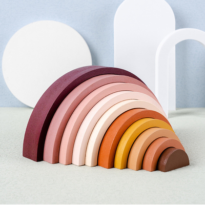 Balancen-Spiel-pädagogisches Spielzeug Montessori-Regenbogen-Baustein-Baby-hölzernes Toy Safes ungiftiges DIY kreatives stapelndes
