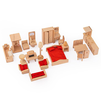 Hölzerne Puppenhaus-Esszimmertisch-Möbel für Kindergeschenk-Ausbildung