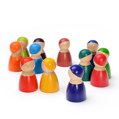 Spielwaren-Regenbogenbaustein DIY 3D hölzernes großes für Kinderkinder