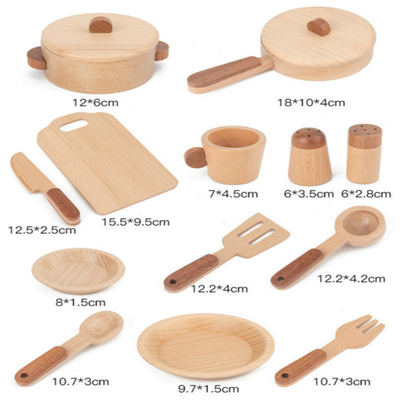 Der Klotz-hölzerne Küche Toy Set Simulation Mini Educational der Kinder