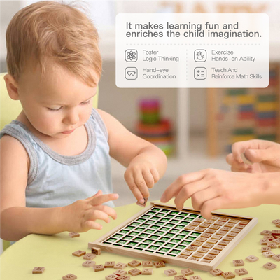 Montessori pädagogisch 	Hölzernes Mathe Toy For Preschool Counting Number