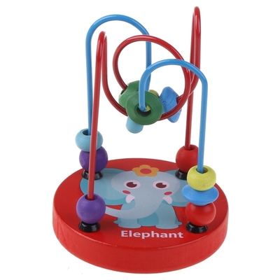 Hölzerne Spielwaren Montessori für Kind, das hölzerne Kreise Draht Maze Roller Coaster Educational Wood bördeln, verwirren Baby-Spielwaren