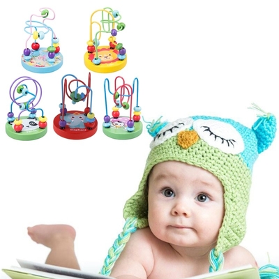 Hölzerne Spielwaren Montessori für Kind, das hölzerne Kreise Draht Maze Roller Coaster Educational Wood bördeln, verwirren Baby-Spielwaren