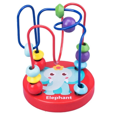 Hölzerne Spielwaren Montessori für Kind, das hölzerne Kreise Draht Maze Roller Coaster Educational Wood bördeln, verwirren Baby-Spielwaren