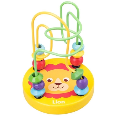 Hölzerne Spielwaren Montessori für Kind, das hölzerne Kreise Draht Maze Roller Coaster Educational Wood bördeln, verwirren Baby-Spielwaren