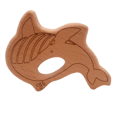 Baby hölzerne Teethers-Nahrungsmittelgrad-Tierschildkröten-Koala-Wal-Schildkröten-Form