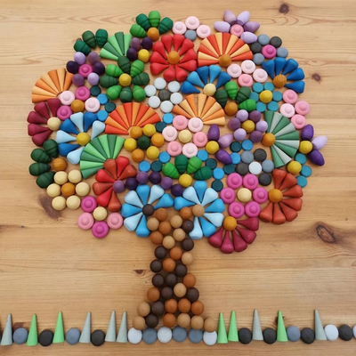 Baby, das hölzerner Erbauer nordischen hölzernen Regenbogen einstellte, blockiert Spielwaren-Kinderkleinkind-Baby G lose Teile Montessori pädagogisches