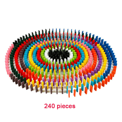 Hölzernes Regenbogen-DominoBaustein 120Pcs für die pädagogischen Kinder