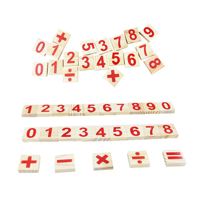 Zahl blockiert die Zählung von den Stock-Ausbildungs-hölzernen Spielwaren, die mathematische Holzkiste Intelligenz-Block Montessori errichten