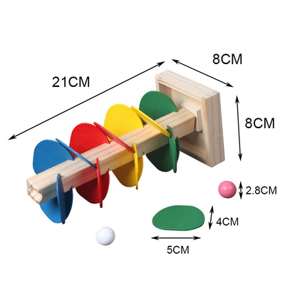 Montessori-Baby-hölzernes Blumenblatt-Baumbaustein Toy Childrens Regenbogen-Ball-Ball-Laufbahn-pädagogisches Spielzeug für Kindgi