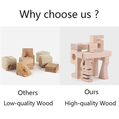 ZahlBaustein hölzernen Mathe-Digital-Spielwaren-Babywaage-Block Jenga, den Toy Montessori Educational Natural Wood FO spielt
