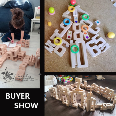 ZahlBaustein hölzernen Mathe-Digital-Spielwaren-Babywaage-Block Jenga, den Toy Montessori Educational Natural Wood FO spielt
