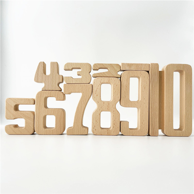 ZahlBaustein hölzernen Mathe-Digital-Spielwaren-Babywaage-Block Jenga, den Toy Montessori Educational Natural Wood FO spielt