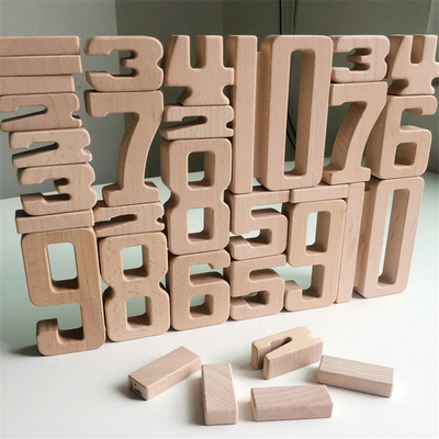 ZahlBaustein hölzernen Mathe-Digital-Spielwaren-Babywaage-Block Jenga, den Toy Montessori Educational Natural Wood FO spielt
