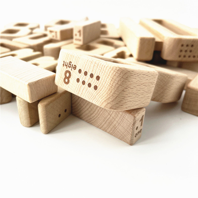 ZahlBaustein hölzernen Mathe-Digital-Spielwaren-Babywaage-Block Jenga, den Toy Montessori Educational Natural Wood FO spielt