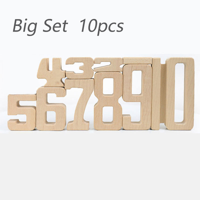 ZahlBaustein hölzernen Mathe-Digital-Spielwaren-Babywaage-Block Jenga, den Toy Montessori Educational Natural Wood FO spielt