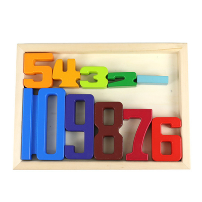 ZahlBaustein hölzernen Mathe-Digital-Spielwaren-Babywaage-Block Jenga, den Toy Montessori Educational Natural Wood FO spielt