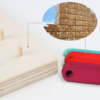 Geometrische hölzerne frühe Toy Toy Jigsaw Board Game Child Ausbildungs-pädagogische hölzerne Ausbildung Nagel-Brett-Puzzlespiel Montessori