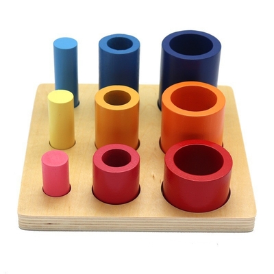 Die hölzerne Früherziehung, die ringsum Block denkt, entwickeln Kinderintelligenz-Baby-Koordinations-Quadrat zusammengebautes Spielzeug