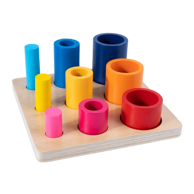 Die hölzerne Früherziehung, die ringsum Block denkt, entwickeln Kinderintelligenz-Baby-Koordinations-Quadrat zusammengebautes Spielzeug