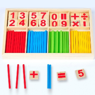 Zahl blockiert die Zählung des pädagogischen Kindergeschenks hölzerne Spielwaren Montessori