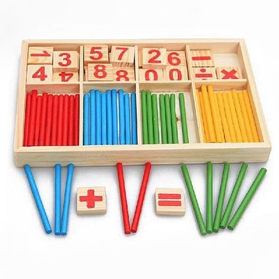 Zahl blockiert die Zählung des pädagogischen Kindergeschenks hölzerne Spielwaren Montessori