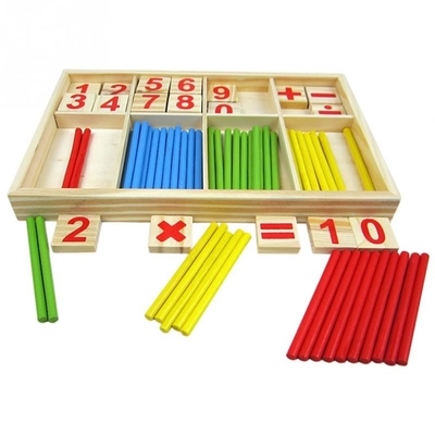 Zahl blockiert die Zählung des pädagogischen Kindergeschenks hölzerne Spielwaren Montessori