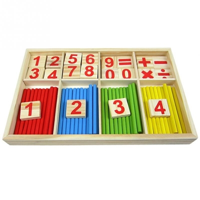 Zahl blockiert die Zählung des pädagogischen Kindergeschenks hölzerne Spielwaren Montessori