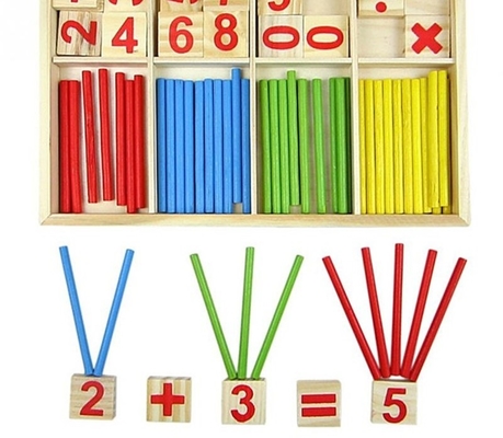 Zahl blockiert die Zählung des pädagogischen Kindergeschenks hölzerne Spielwaren Montessori