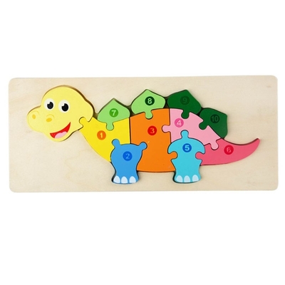 Holzklotz-Puzzlespiel-Spielwaren Montessori 3D verdicken das hölzerne zackige frühe Lernen