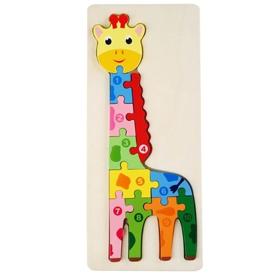 Holzklotz-Puzzlespiel-Spielwaren Montessori 3D verdicken das hölzerne zackige frühe Lernen