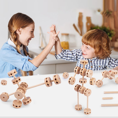 Fort-hölzerne Bausteine Toy Creative DIY des Konstrukt-3D für Kinder