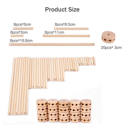 Fort-hölzerne Bausteine Toy Creative DIY des Konstrukt-3D für Kinder